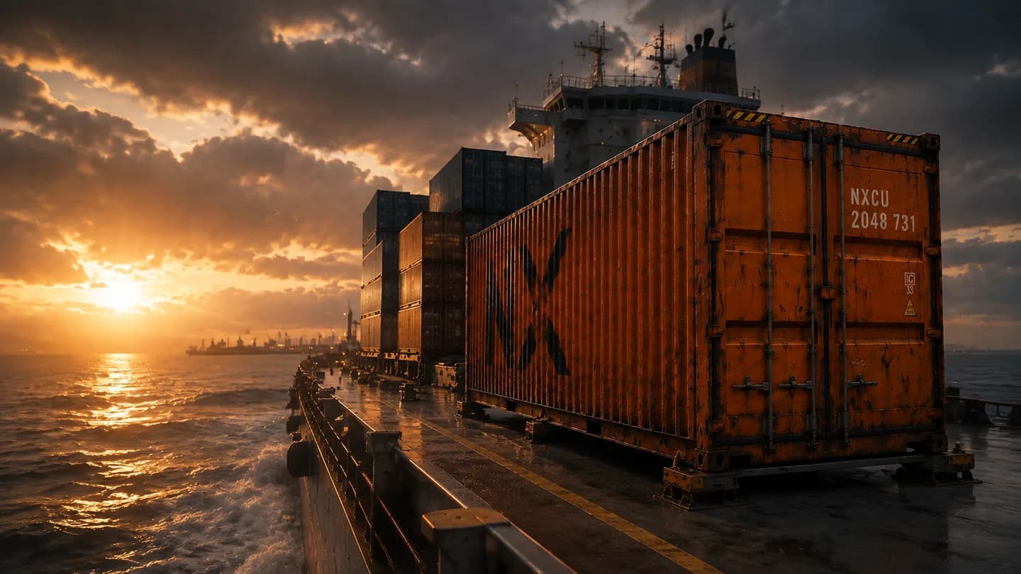 ocean freight featuring the orange Nexus container
